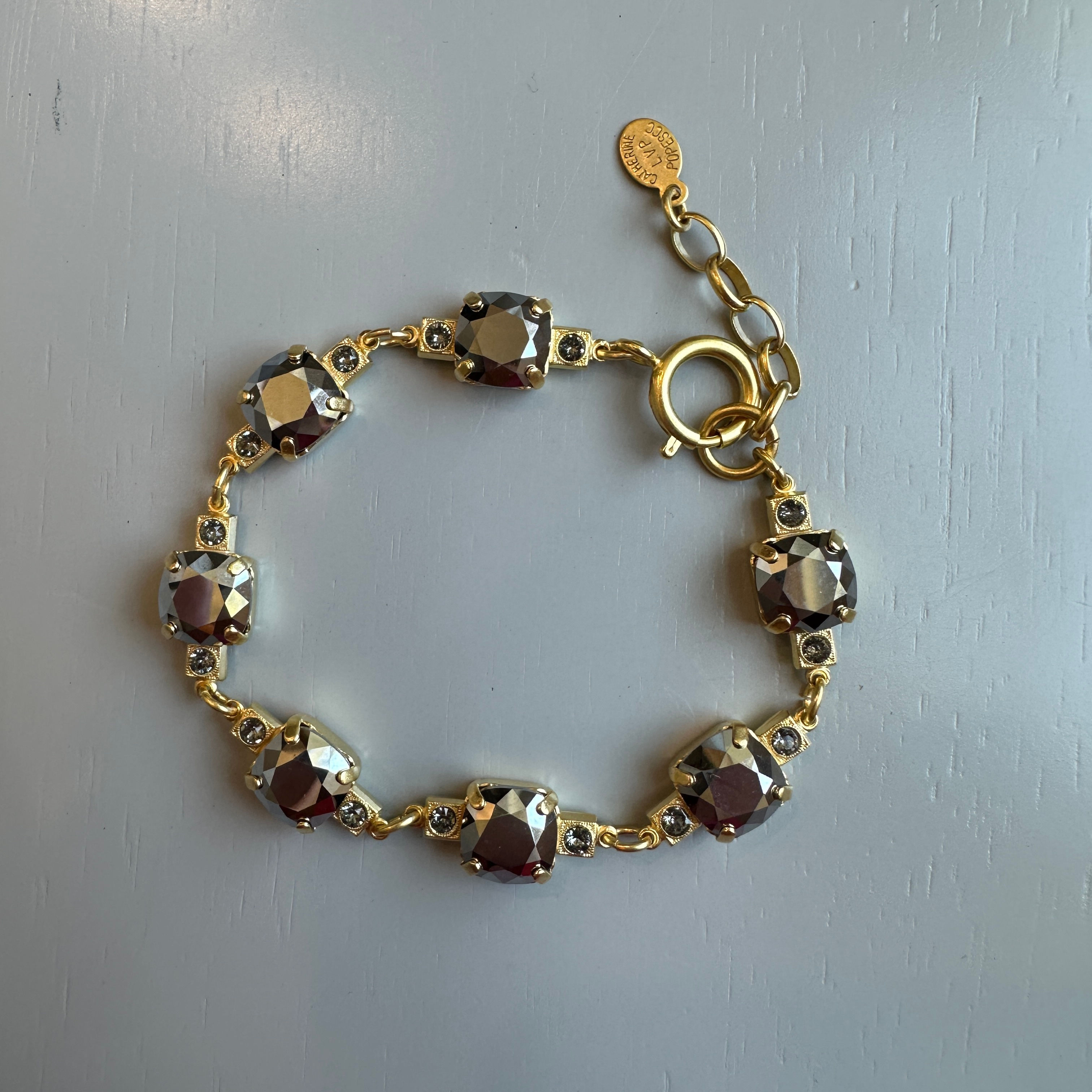 Metallic 1695BG Gold Crystal Bracelet