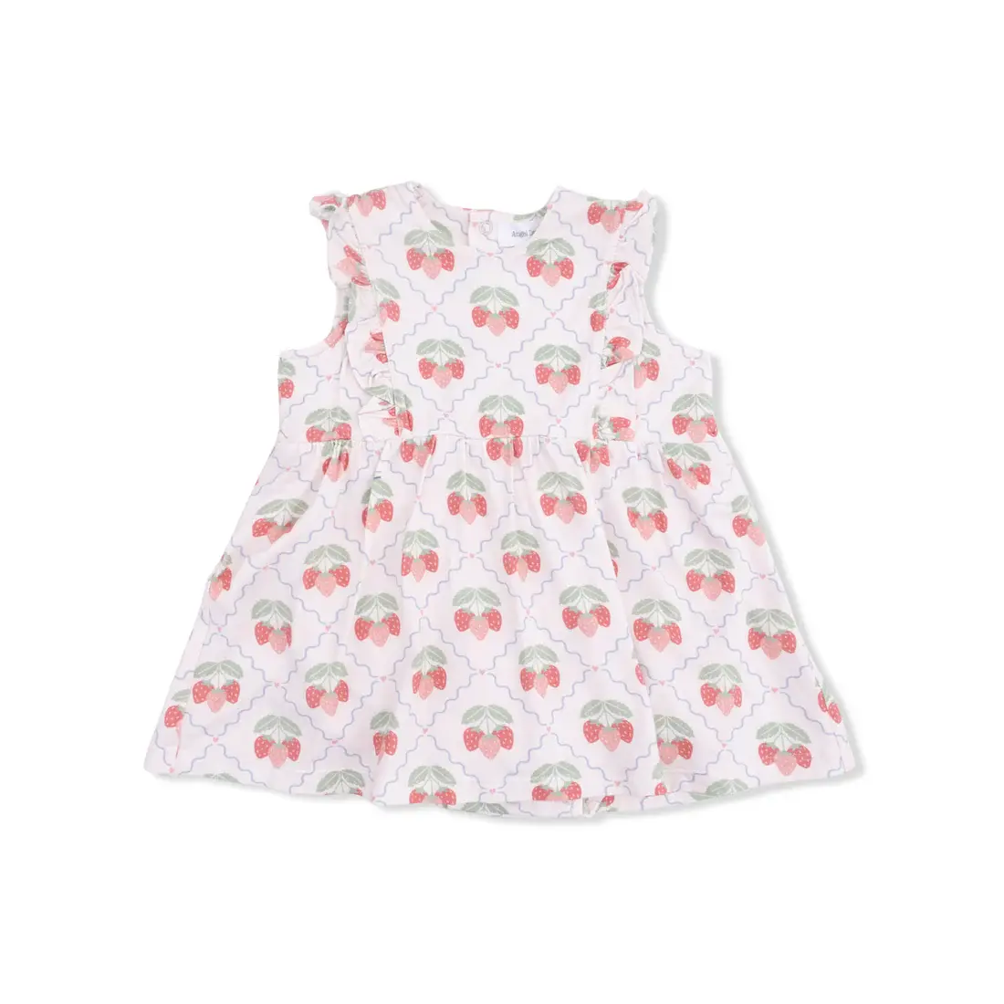 Sweet Strawberries Ruffle Bodysuit Dress