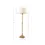 Thumbnail: Angular Gold Floor Lamp with White Shade