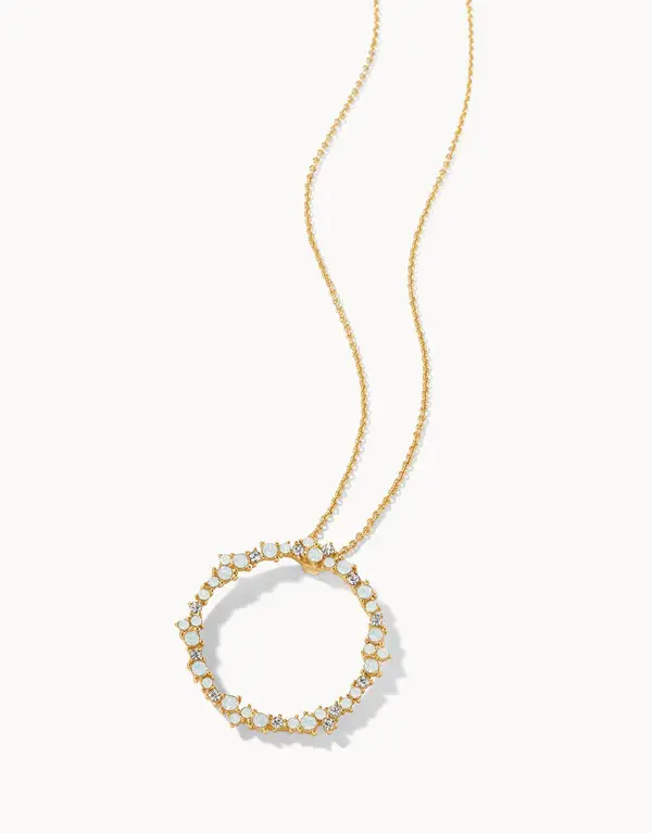Fairy Lights Necklace Gold/Opal