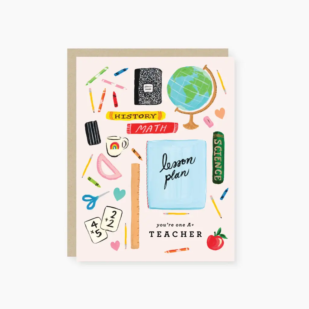 Thank You for Being an A+ Teacher Card