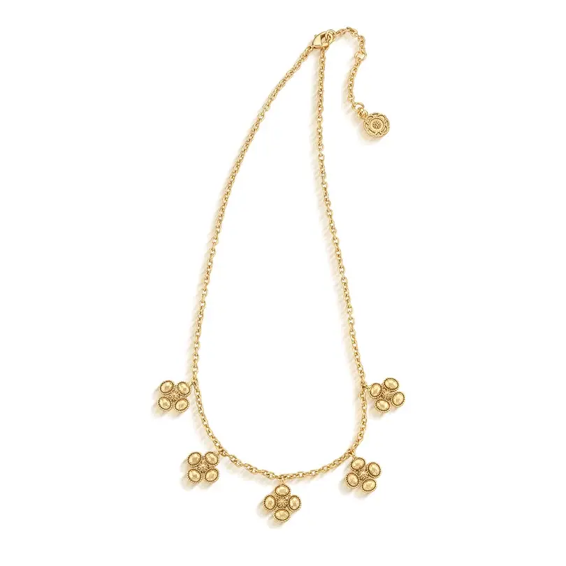 Thumbnail: Berry Clover Double Sided Charm/Pendant - Gold