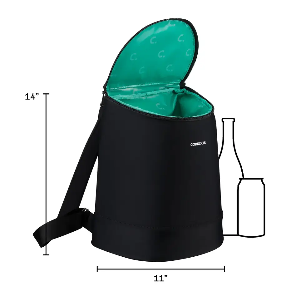 Thumbnail: Eola Bucket Backpack Cooler Bag- Black Neoprene