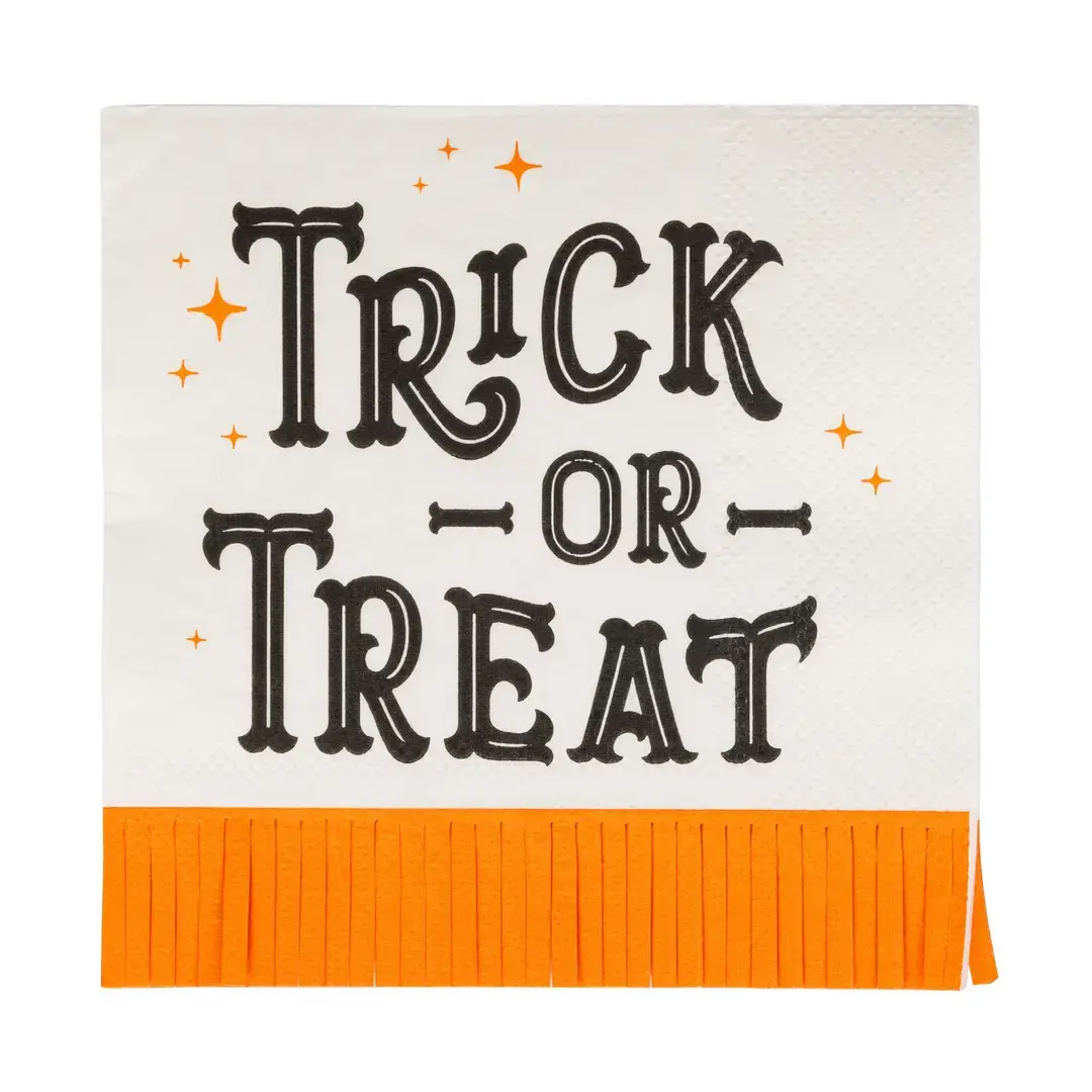 Vintage Trick or Treat Cocktail Napkin 24pk