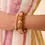 Thumbnail: Brown Wood Stretch Bracelet 8mm