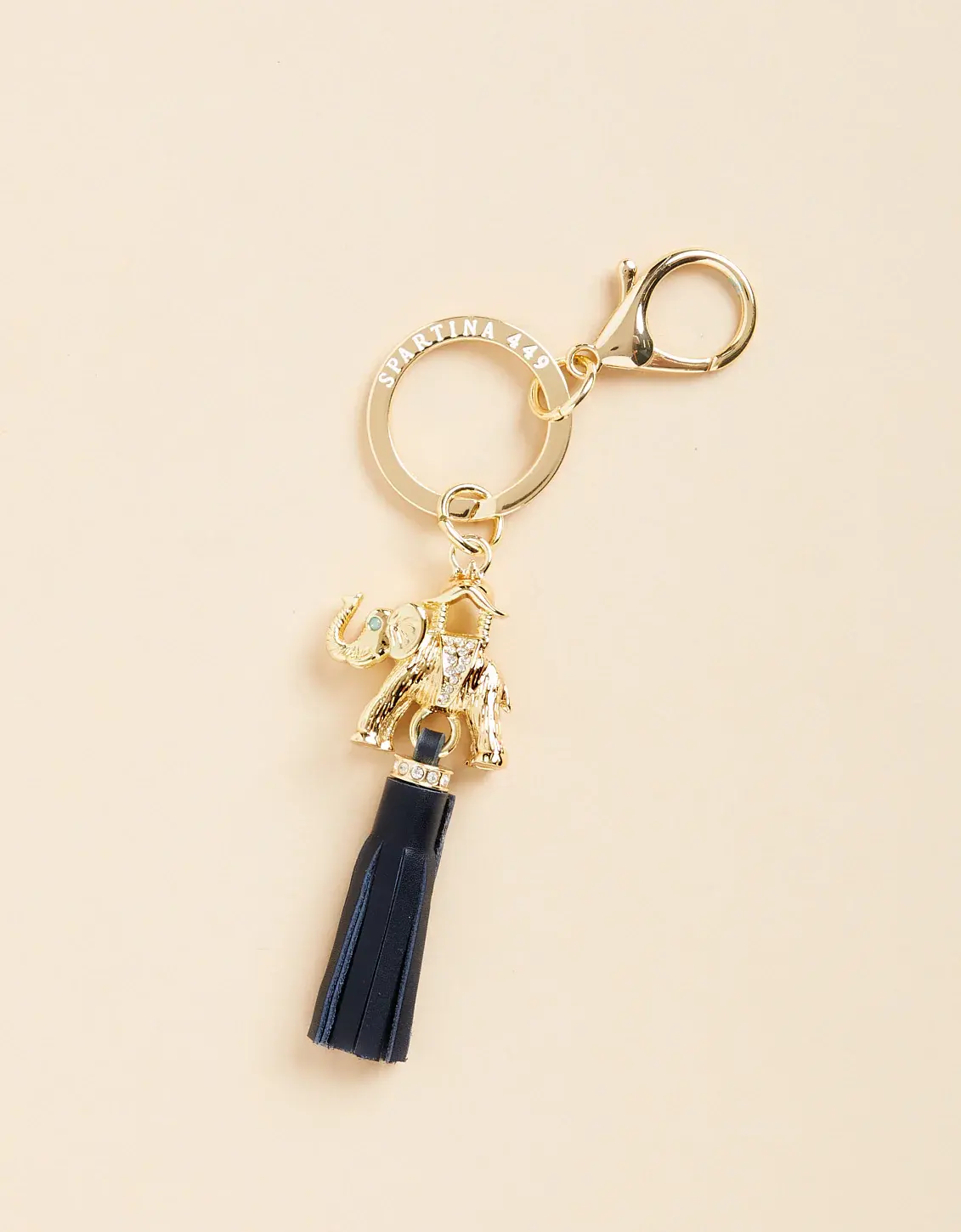 Navy Elephant Icon Keychain