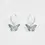 Thumbnail: Enamel Blue Butterfly Silver Huggie Earrings