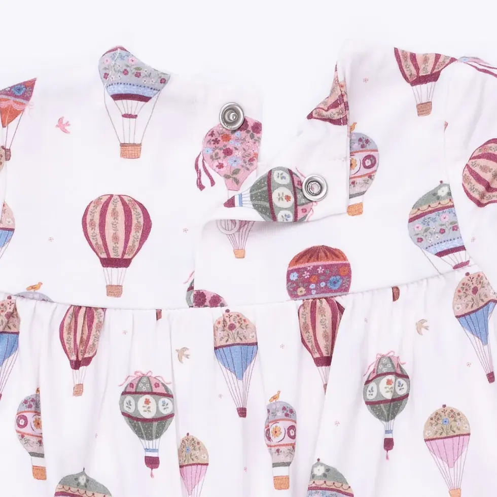 Thumbnail: Hot Air Balloon Smocked Long Sleeve Romper