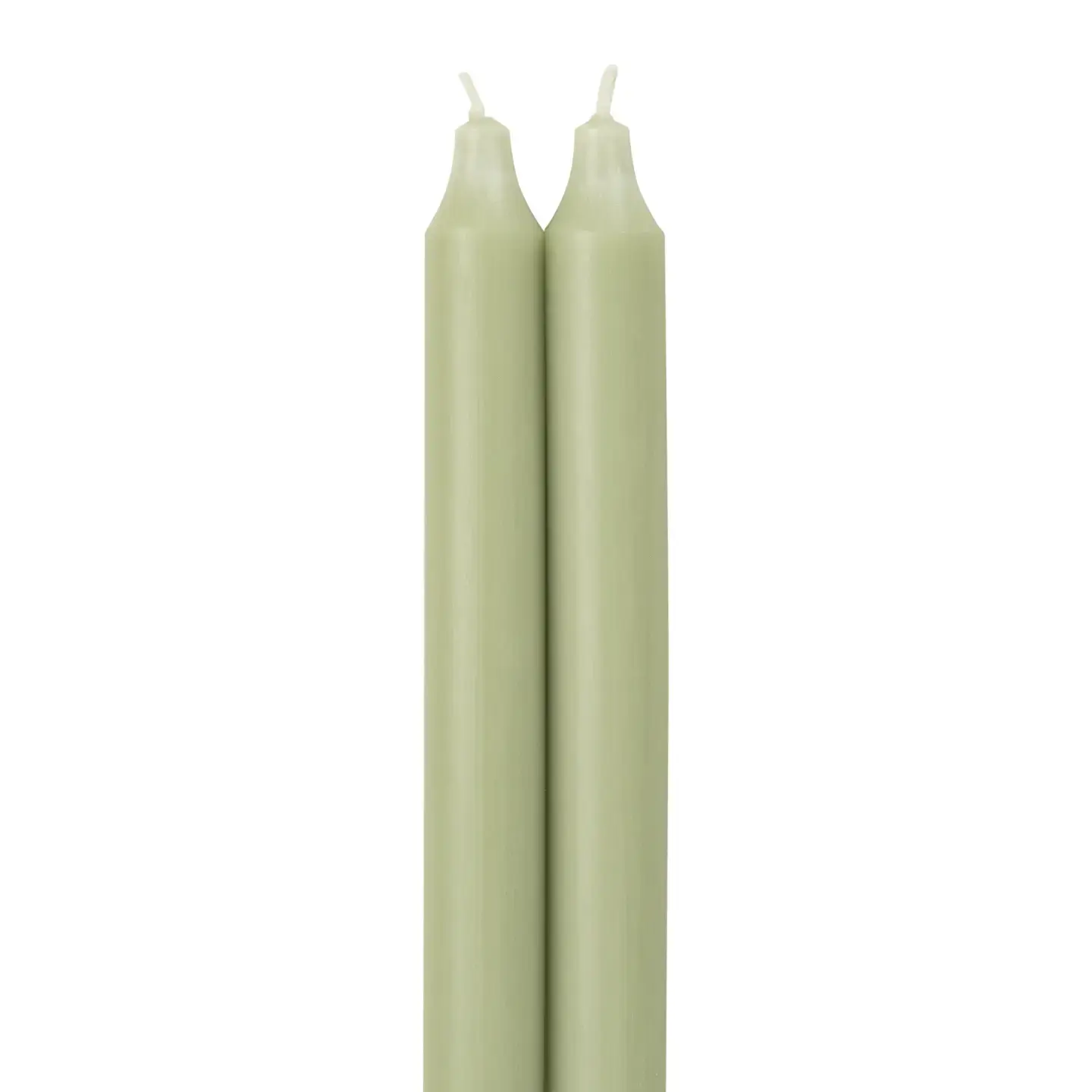 Sage Green 2pc 12" European Taper Candles