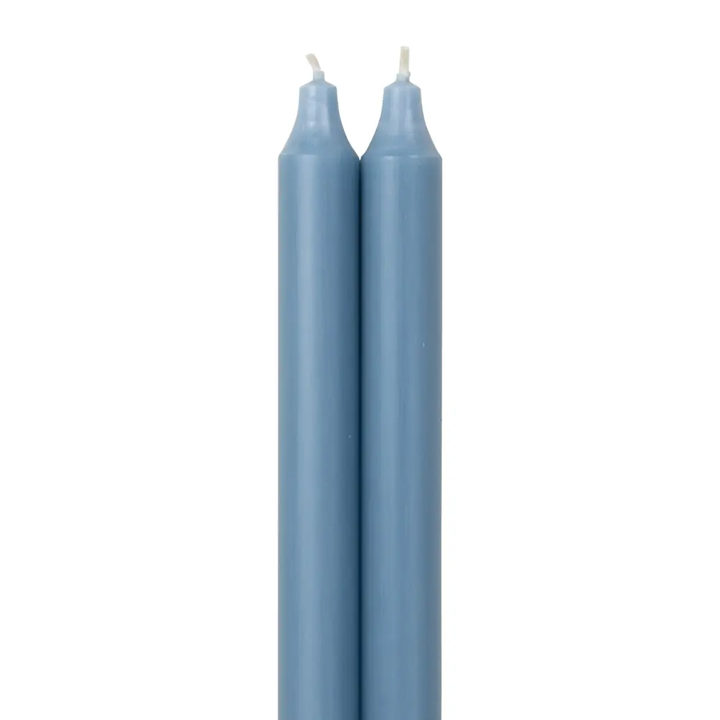 Prairie Blue 2pc 12" European Taper Candles