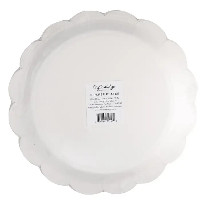 Thumbnail: Blue Ditsy Floral Paper Plate