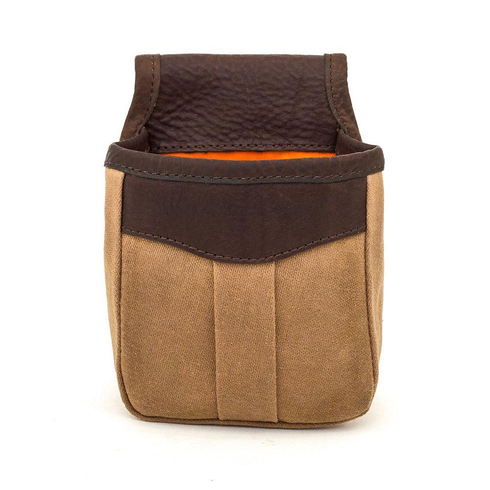 Thumbnail: White Wing Waxed Canvas Hunting Single Belt Pouch Smoke