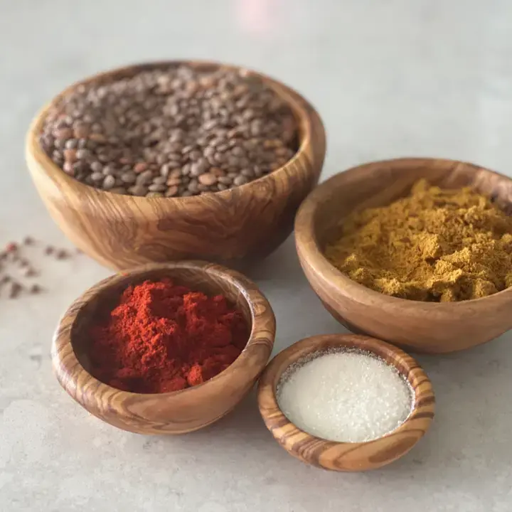 Thumbnail: Olive Wood Nesting Bowls - Set of 4