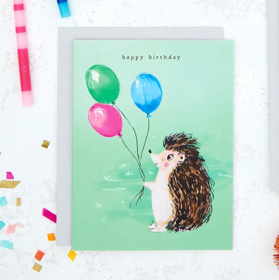 Hedgehog Birthday Card