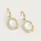 Thumbnail: Bamboo With Stone Drop Earrings - Mother Of Pearl