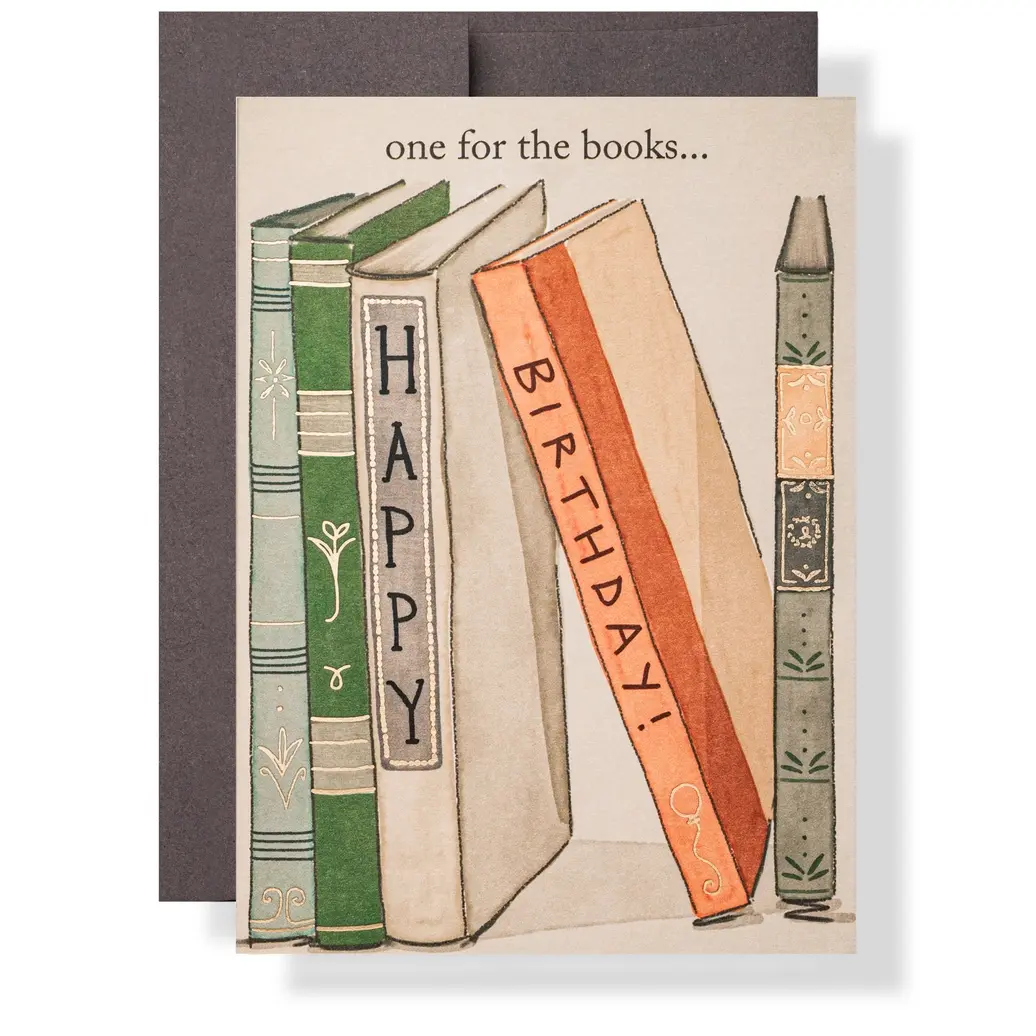 Books Birthday Greeting Card