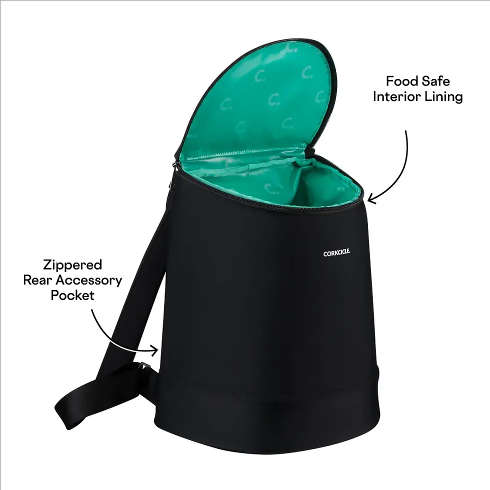 Thumbnail: Eola Bucket Backpack Cooler Bag- Black Neoprene