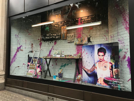 In-store visual merchandising and retail display for Urban Decay Cosmetics