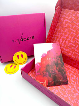 Retail packaging design for THE ROUTE Beauty
