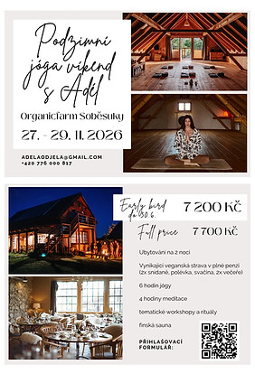 óga víkend Organicfarm Soběsuky 27. - 29.11. 2026