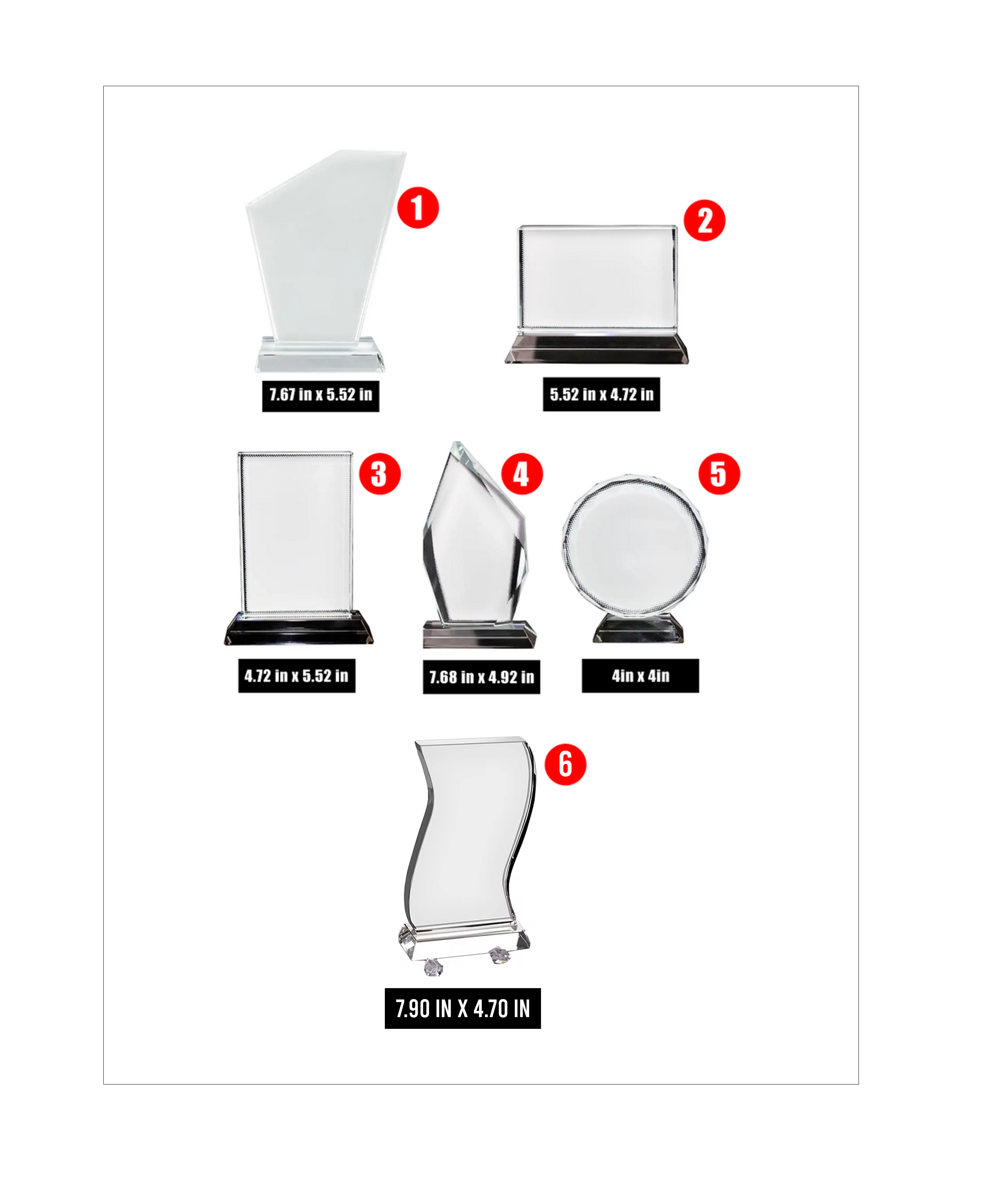 Crystal Photo Trophy Frames