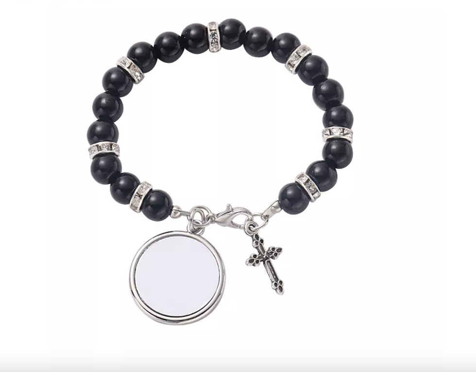 Miniatura: Pearl Blank Rosary Necklace