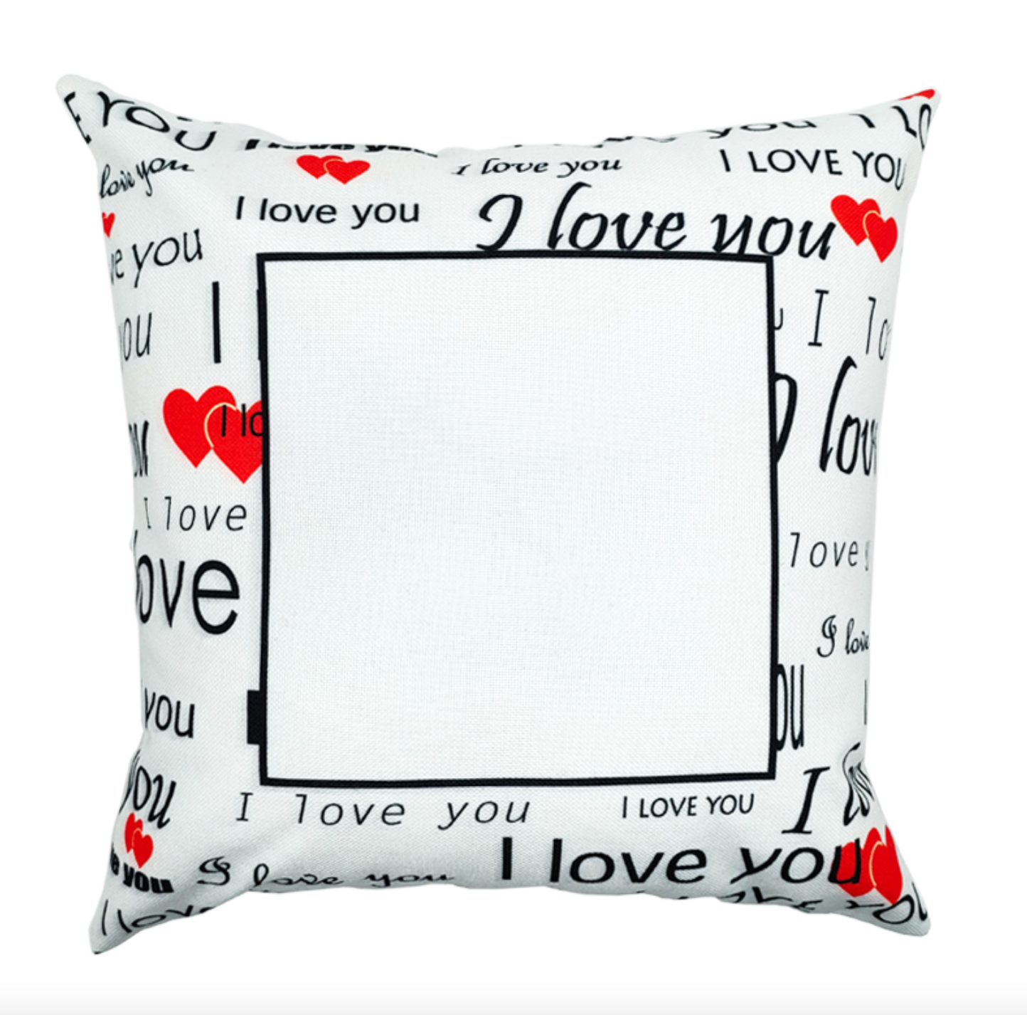 I LOVE YOU 16*16 inch Linen Pillow Case