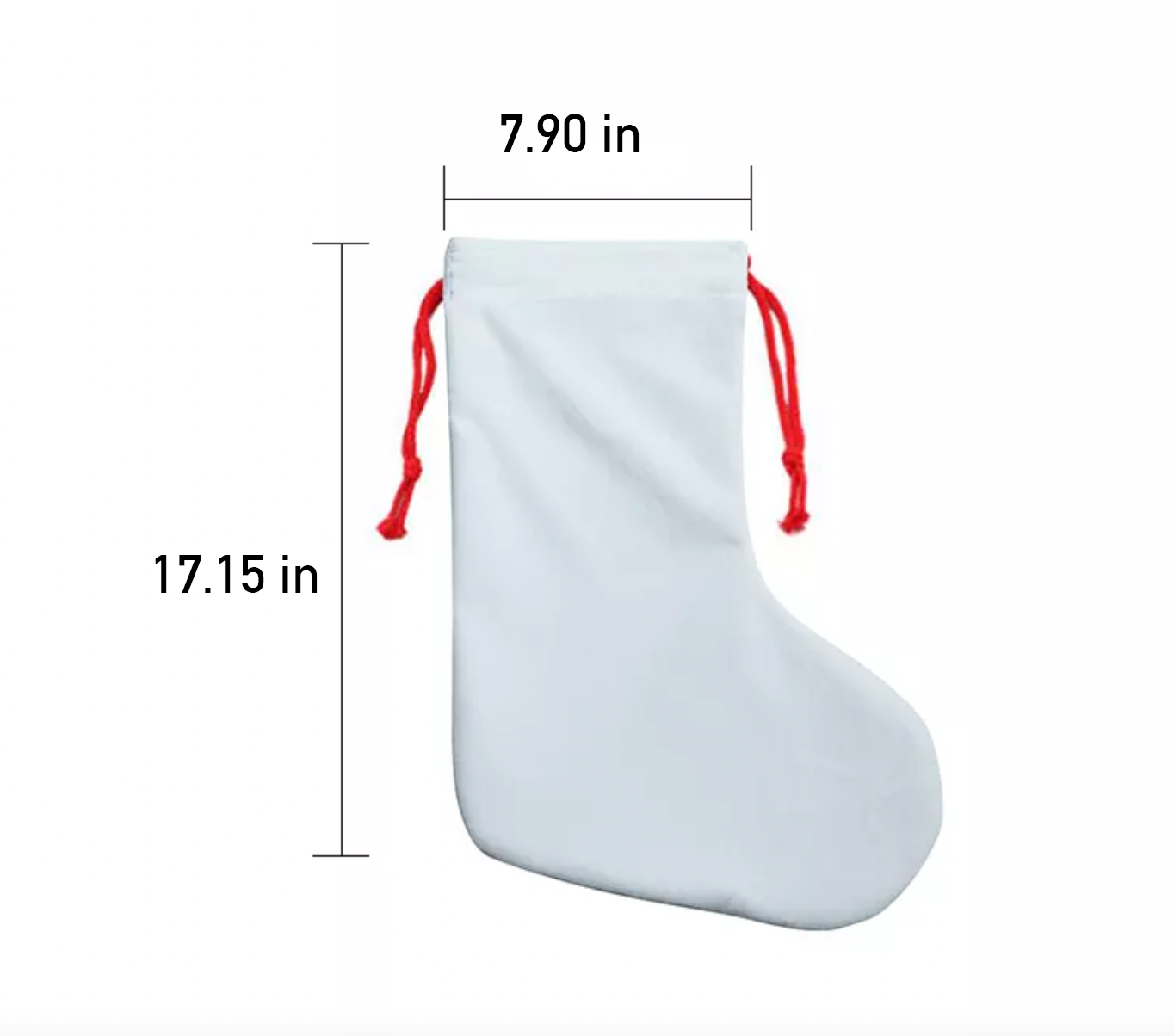 Christmas Socks Stocking Decoration Sublimation Plush drawstring