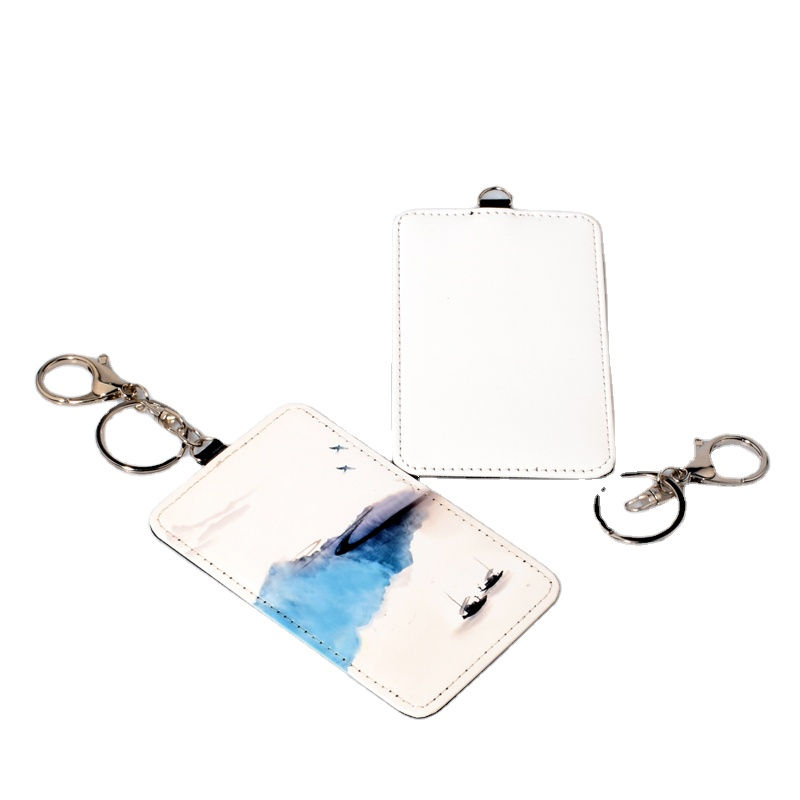 Miniatura: PU Card Holder Sublimation Keychains Blanks