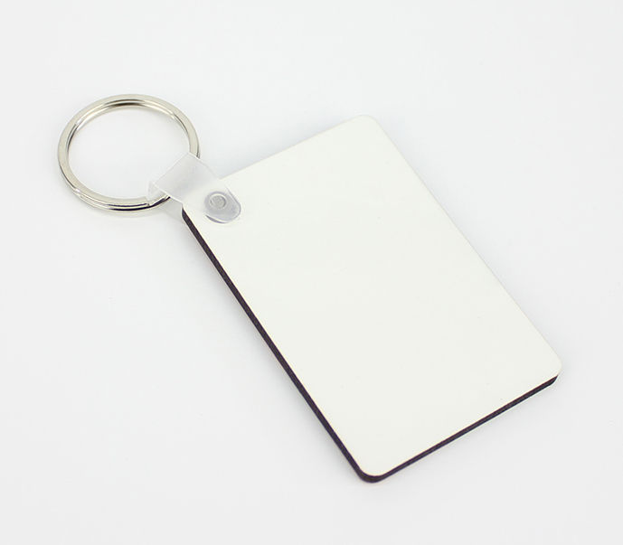 Wood Rectangle Blank MDF Keychains