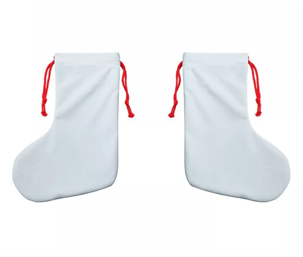 Miniatura: Christmas Socks Stocking Decoration Sublimation Plush drawstring