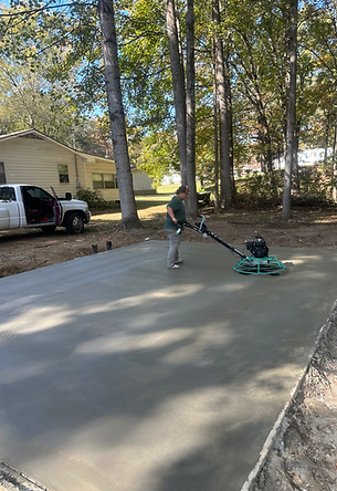 24' x 30' slick finish shop floor.