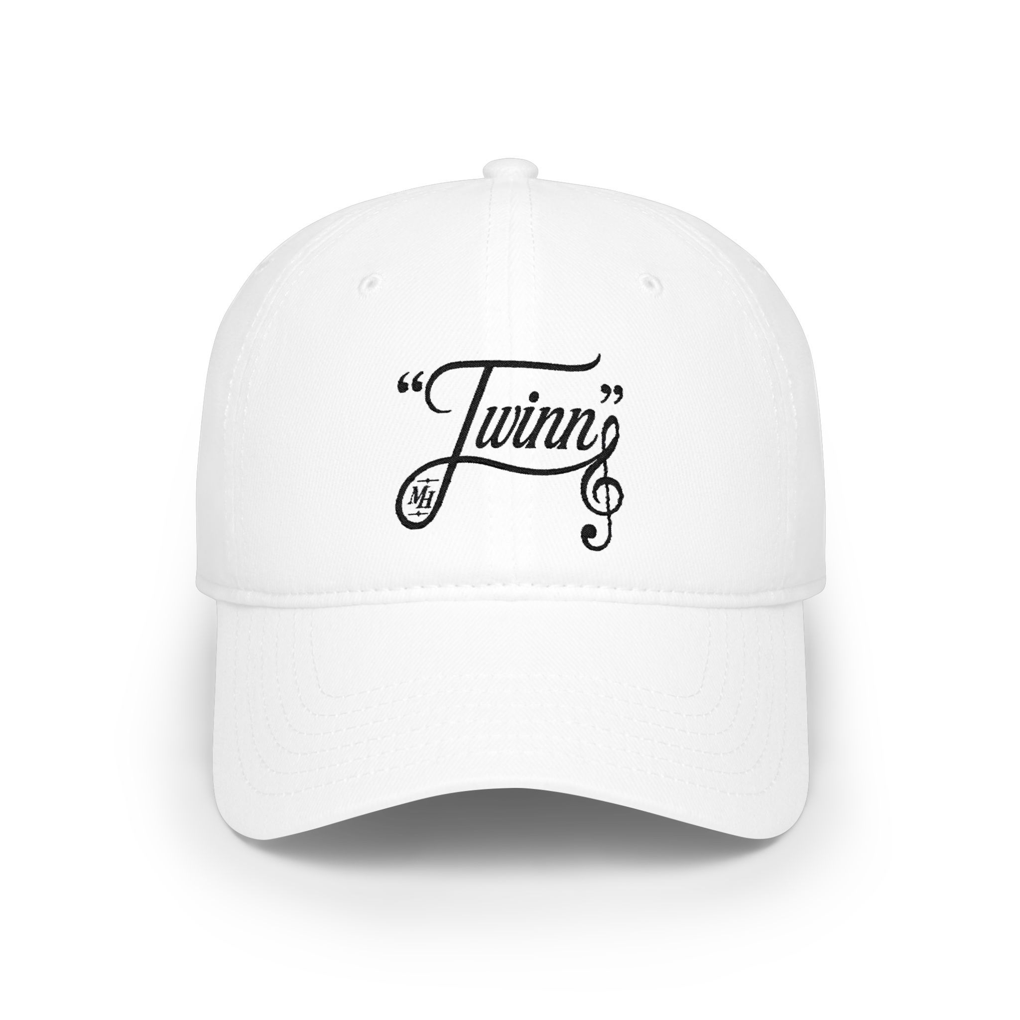 'Twinn' Black Script Baseball Cap