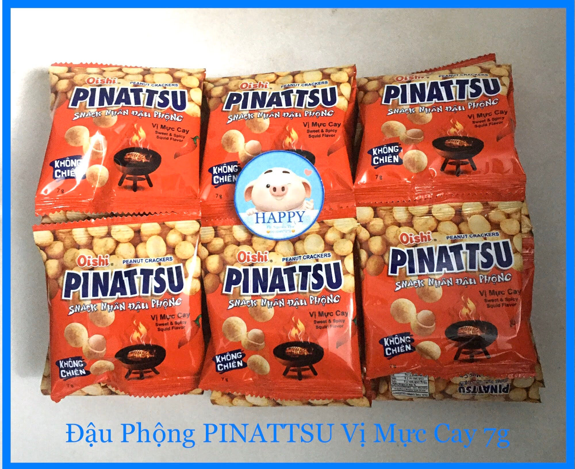 Đậu phộng OISHI PINATTSU vị mực cay gói 7g