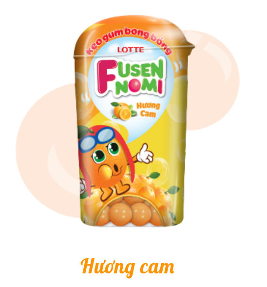 Thumbnail: Kẹo cao su Lotte Fusen Nomi hương trái cây hủ 15g