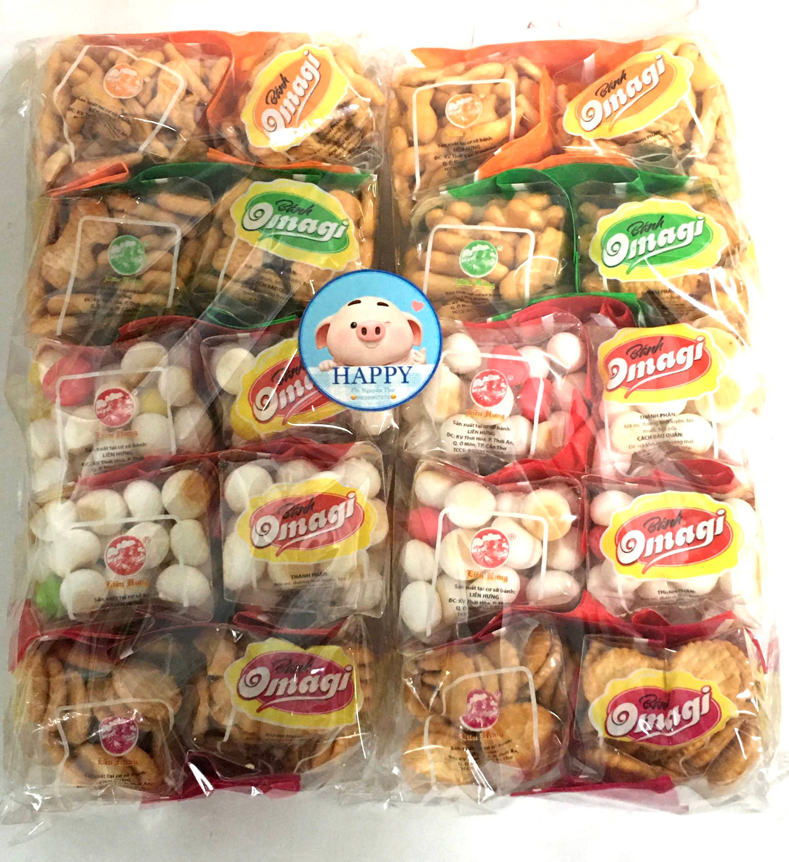 Bánh OMAGI hình thú/ cá/ đồng tiền/ men gói 60g