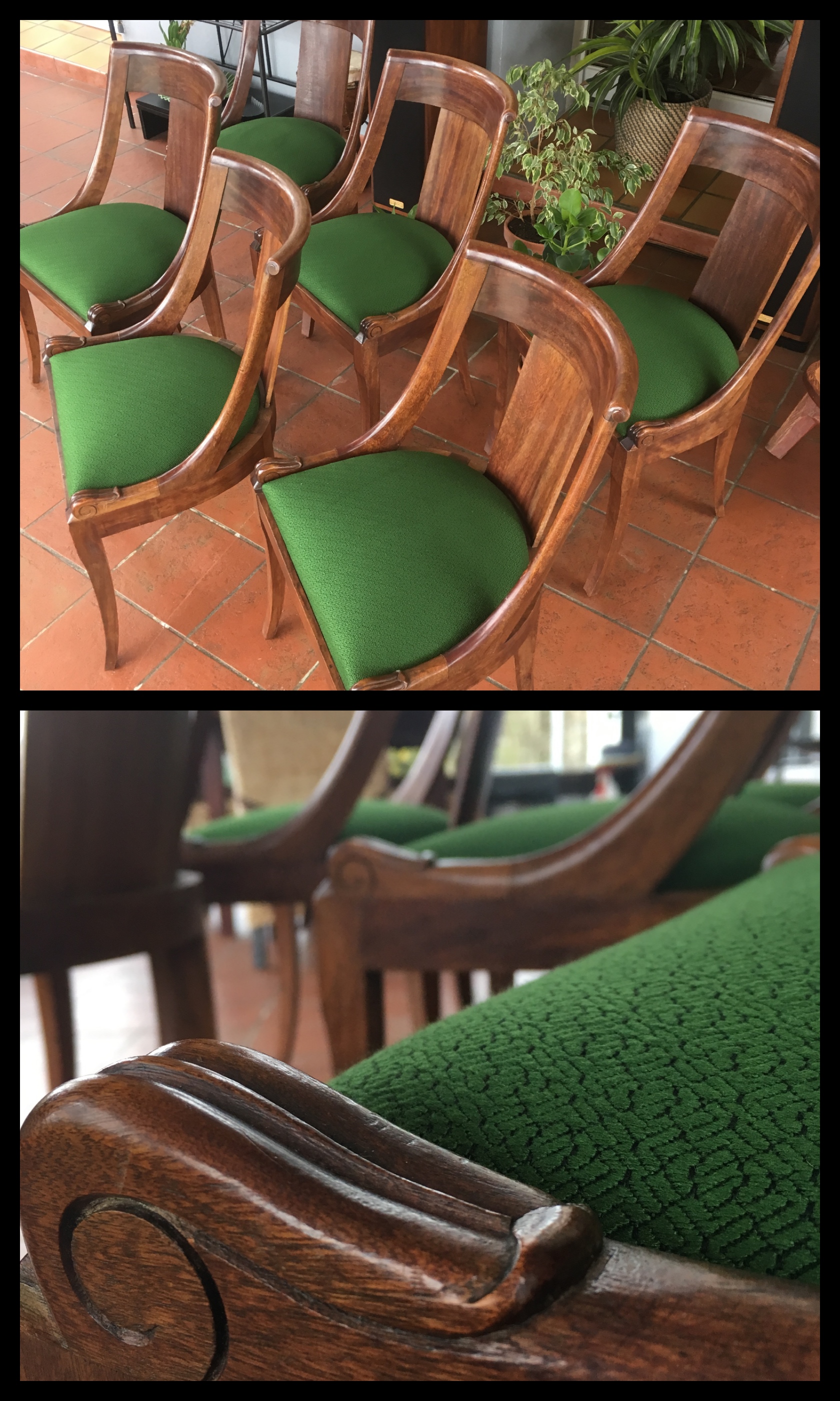 Chaises gondole Empire