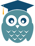 School of ABA LLC logo featuring a cartoon owl wearing a graduation cap, symbolizing education and behavioral therapy