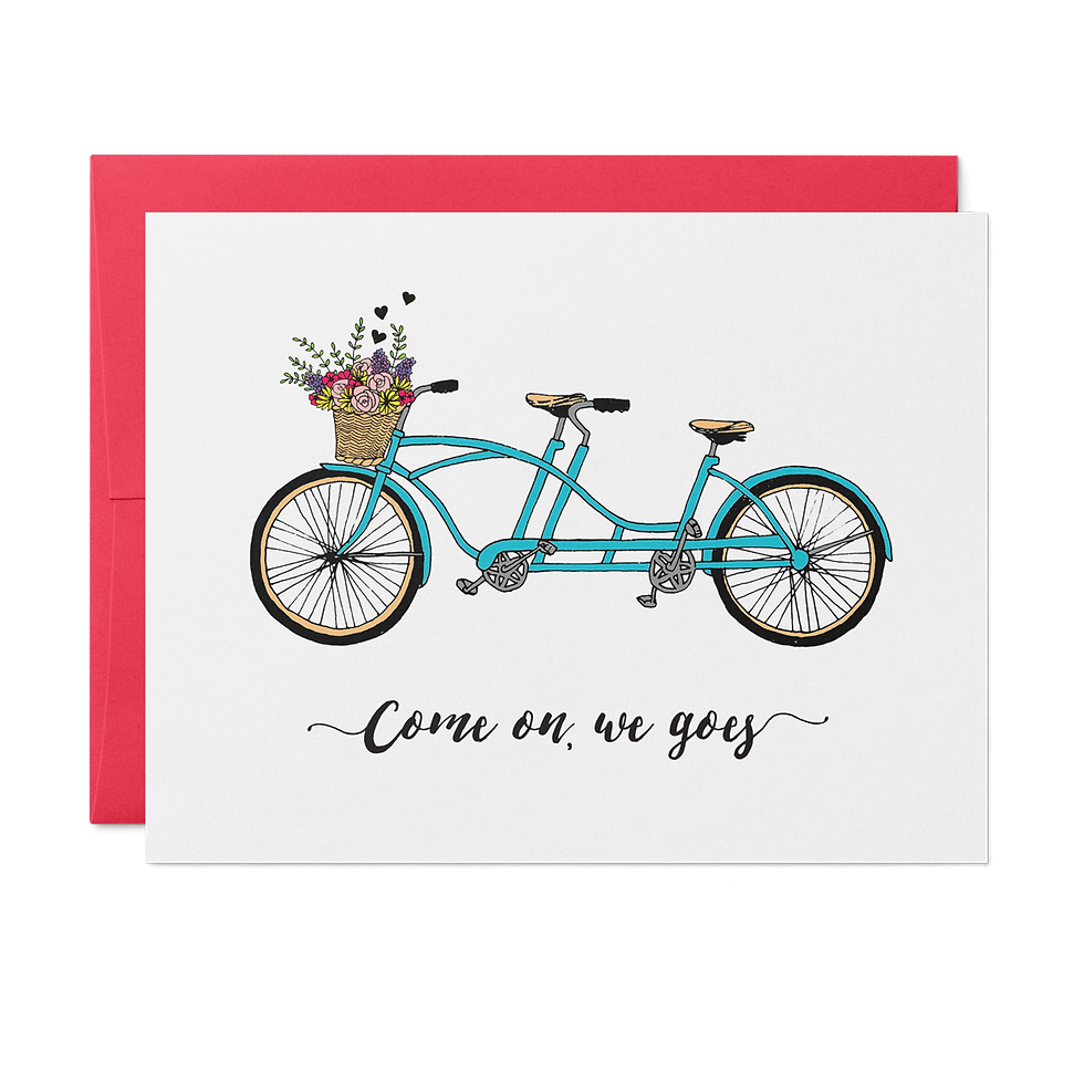 Thumbnail: Bicycle For Two Card