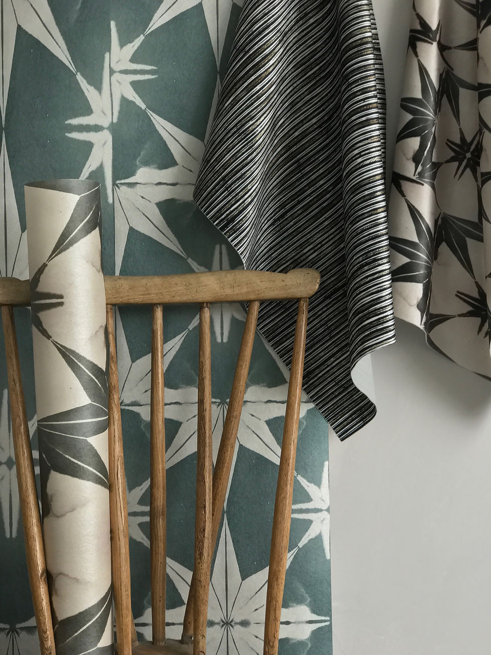 Thumbnail: WANDERLUST Teal Velvet Fabric