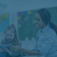 ABA technician with an autistic student for spectrum solutions of savannah