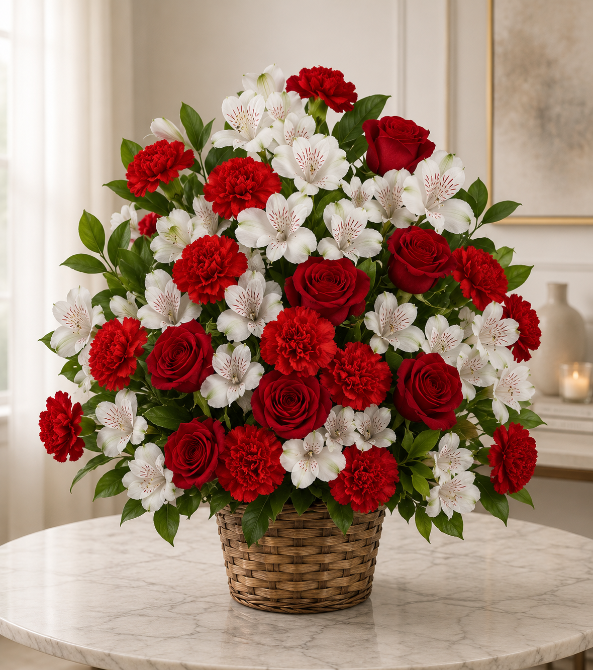 Red & White Harmony Basket