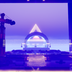 Futuristic Neon-Lit Scene