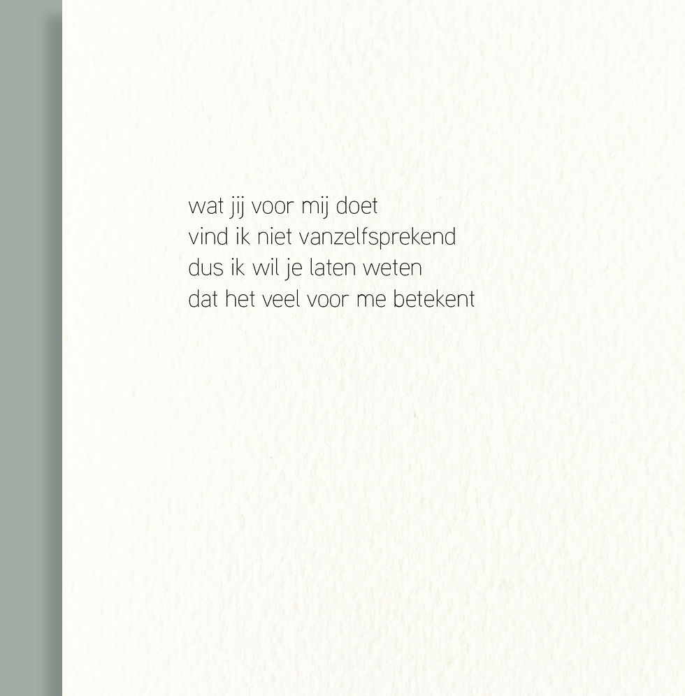 wat jij voor mij doet