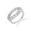 תמונה ממוזערת: טבעת 2 שכבות מכסף אמיתי Sterling silver S925 משובצת זירקונים "Anisa"