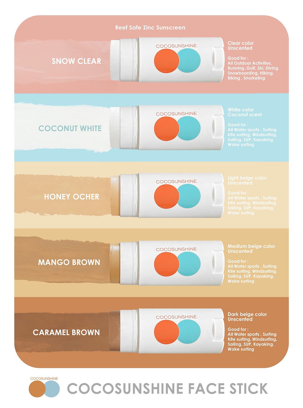 Thumbnail: Cocosunshine Face Stick : CARAMEL BROWN 