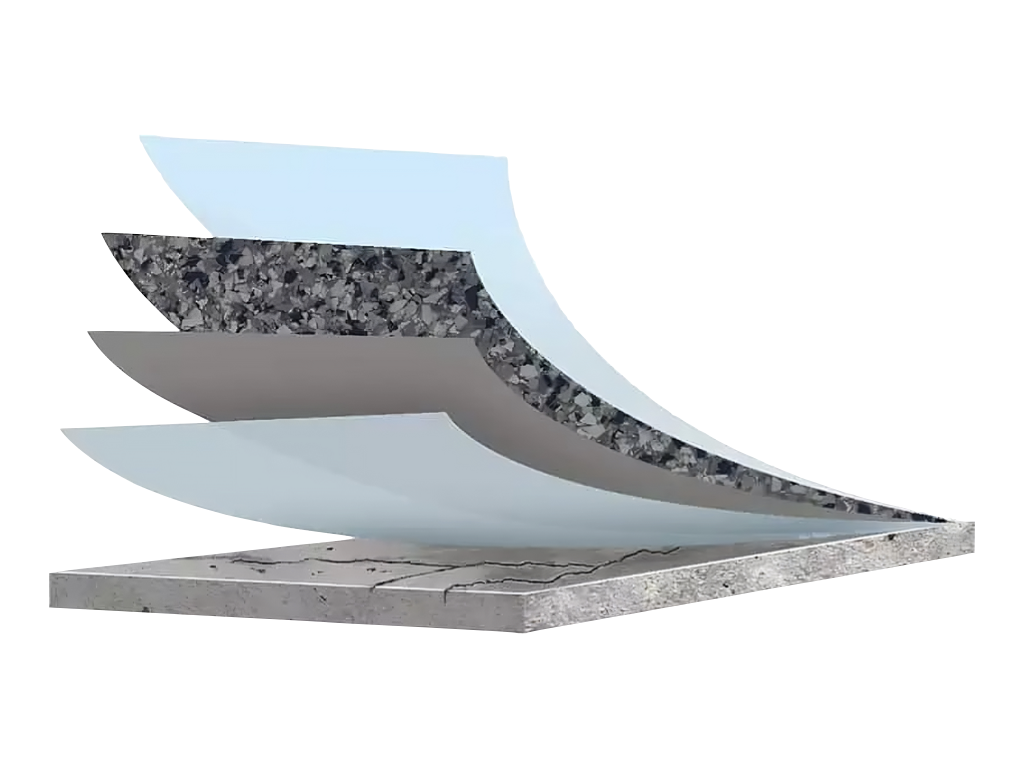 Layers of epoxy