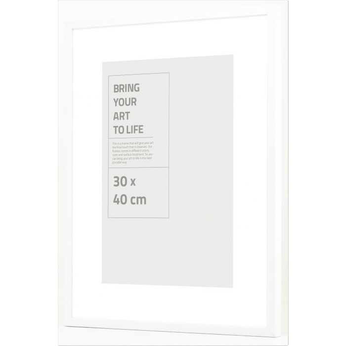 Hvit ramme med 