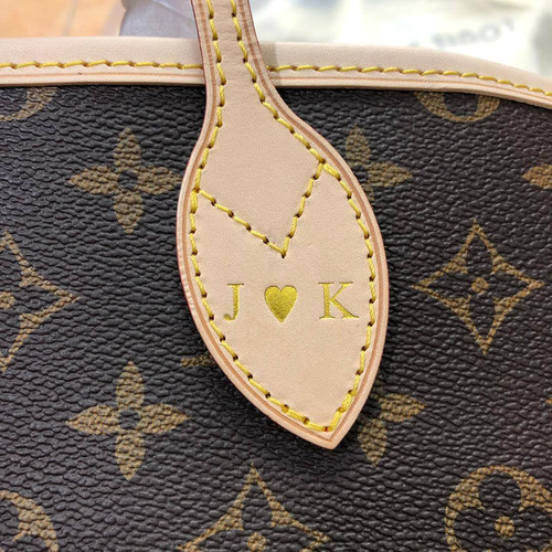 louis vuitton neverfull monogram initials