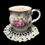 Thumbnail: Chocolate Covered Strawberries Royal Stanley Teacup Candle with Doily